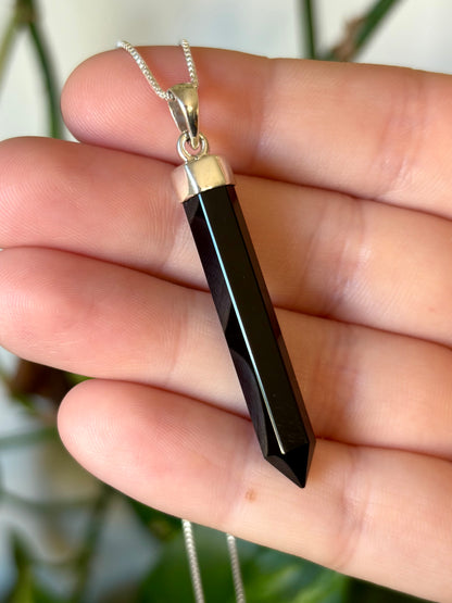 Black Onyx Point Necklace