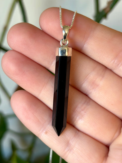 Black Onyx Point Necklace