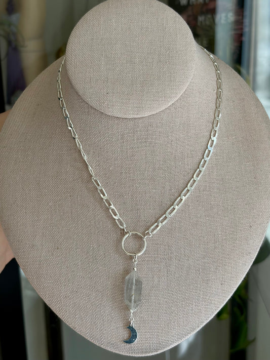Herkimer Diamond O Ring Necklace