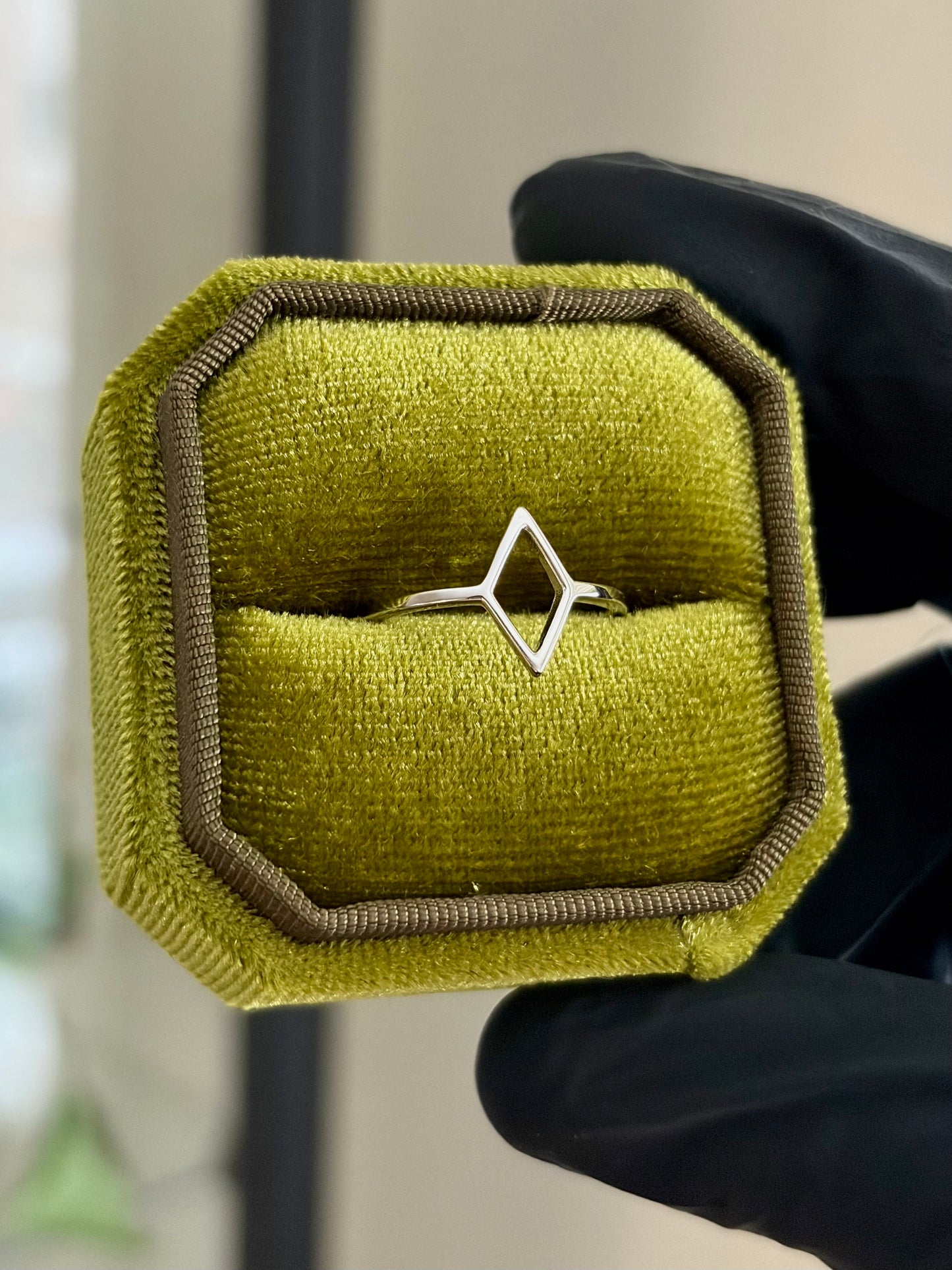 Hollow Diamond Ring