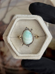 Blue Aragonite Ring - Size 8
