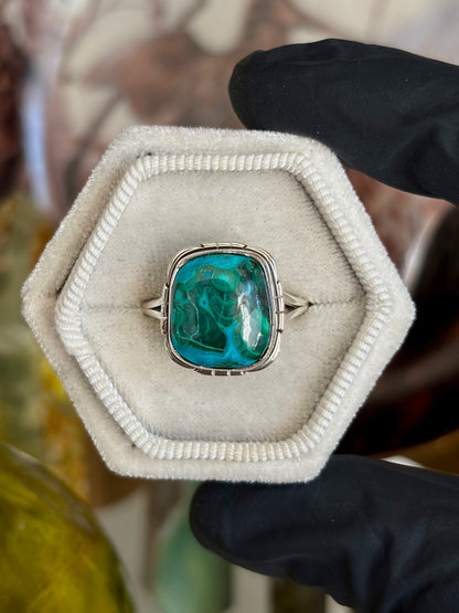 Azurite Malachite Ring - Size 10