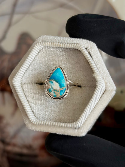 Blue Sea Sediment Ring - Size 5