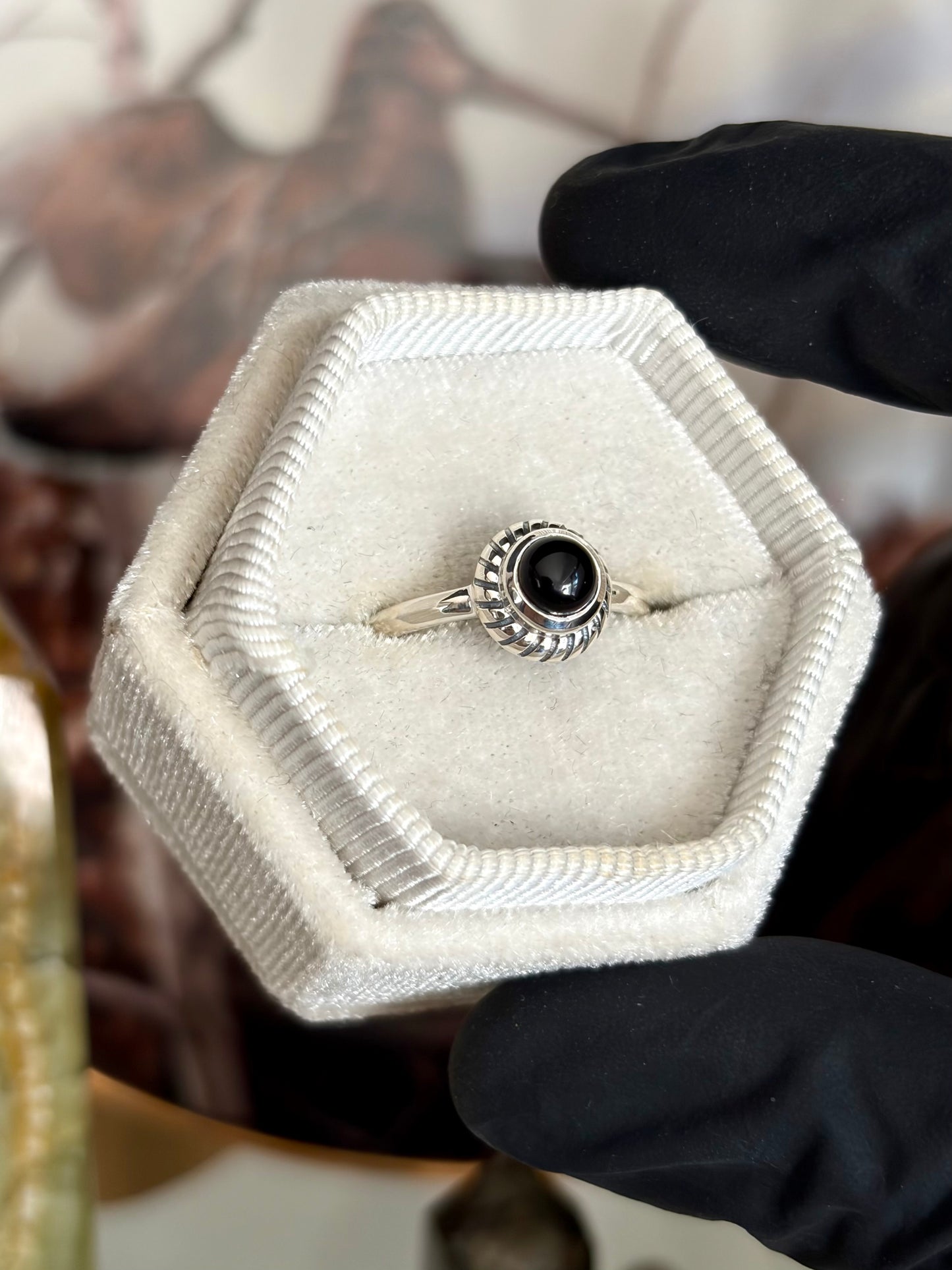 Black Onyx Ring - Size 6