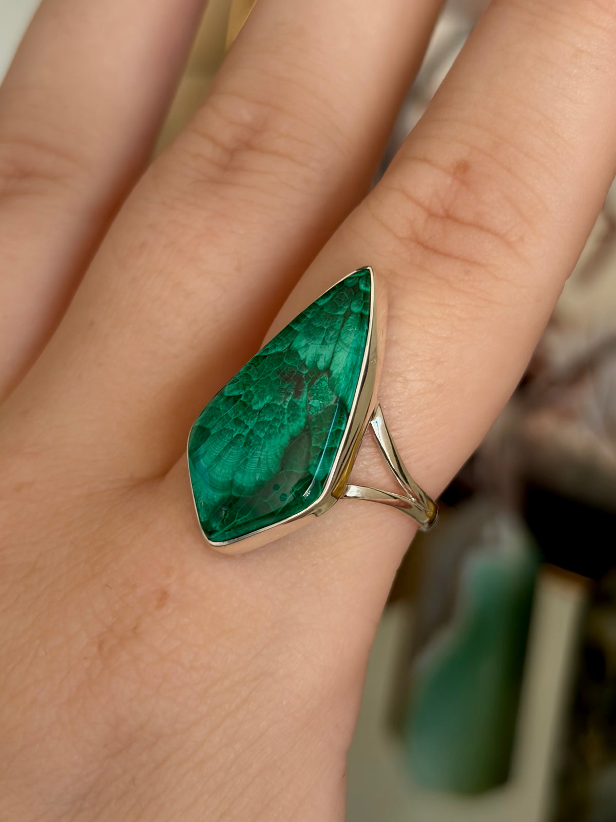 Malachite Ring - Size 9