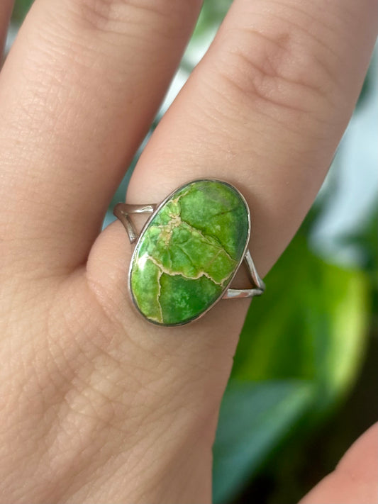 Green Sea Sediment Ring - Size 8
