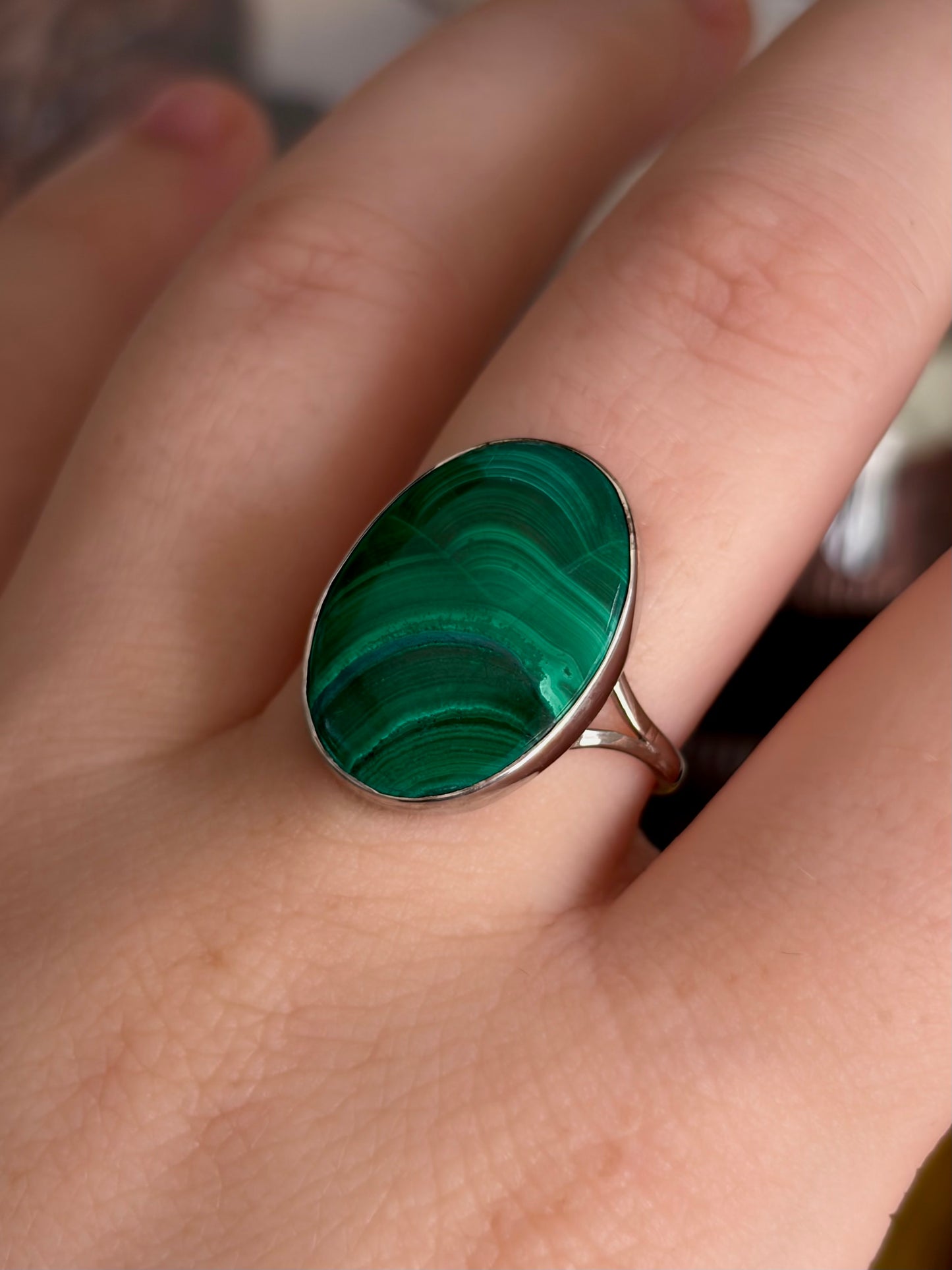 Malachite Ring - Size 8