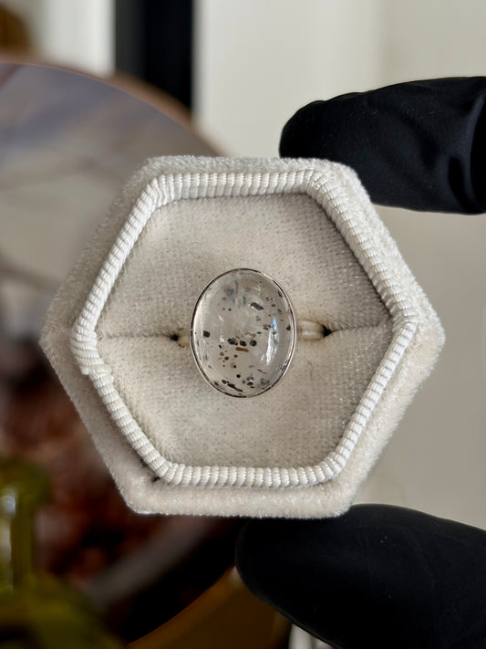 Sagenitic Quartz Ring - Size 6