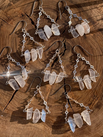 Spell Moonstone Chandelier Earrings