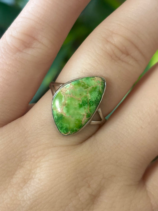Green Sea Sediment Ring - Size 7