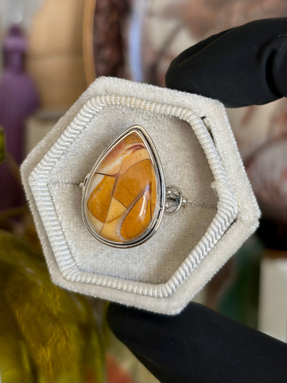 Brecciated Mookaite Ring - Size 10