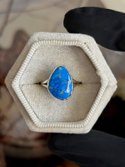 Blue Sea Sediment Ring - Size 5