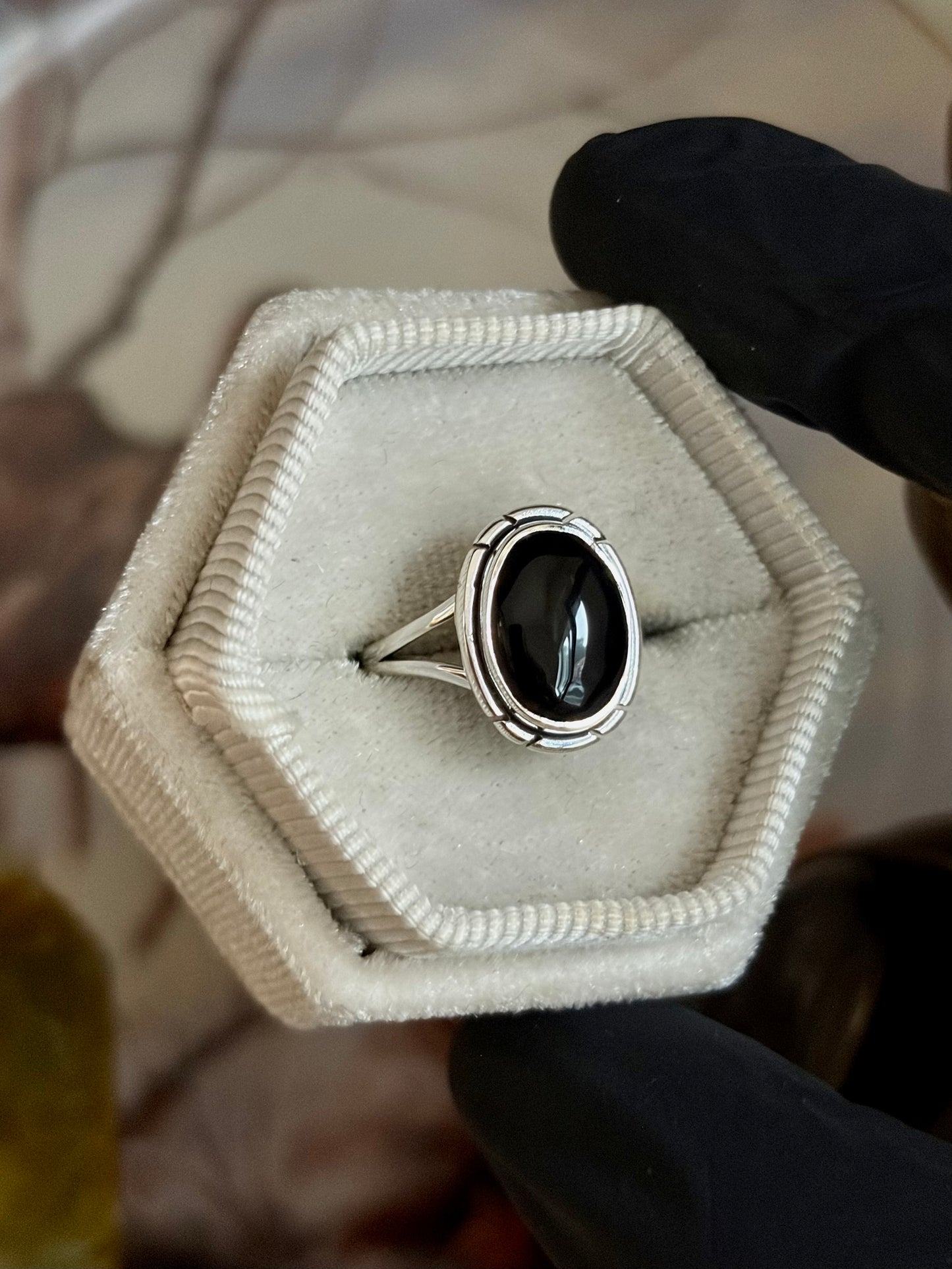 Black Onyx Ring - Size 5