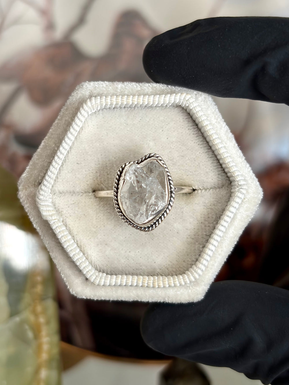 Herkimer Diamond Ring - Size 9