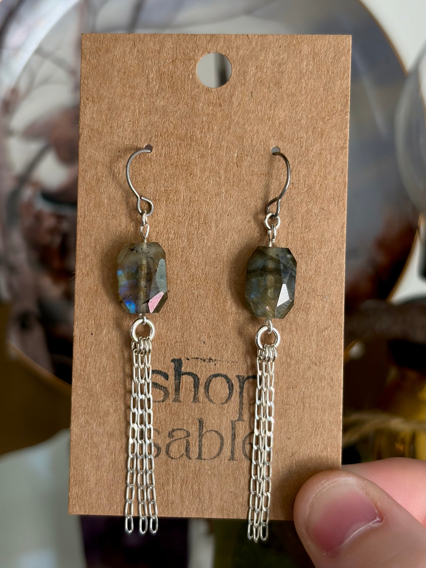 Veil Labradorite Earrings