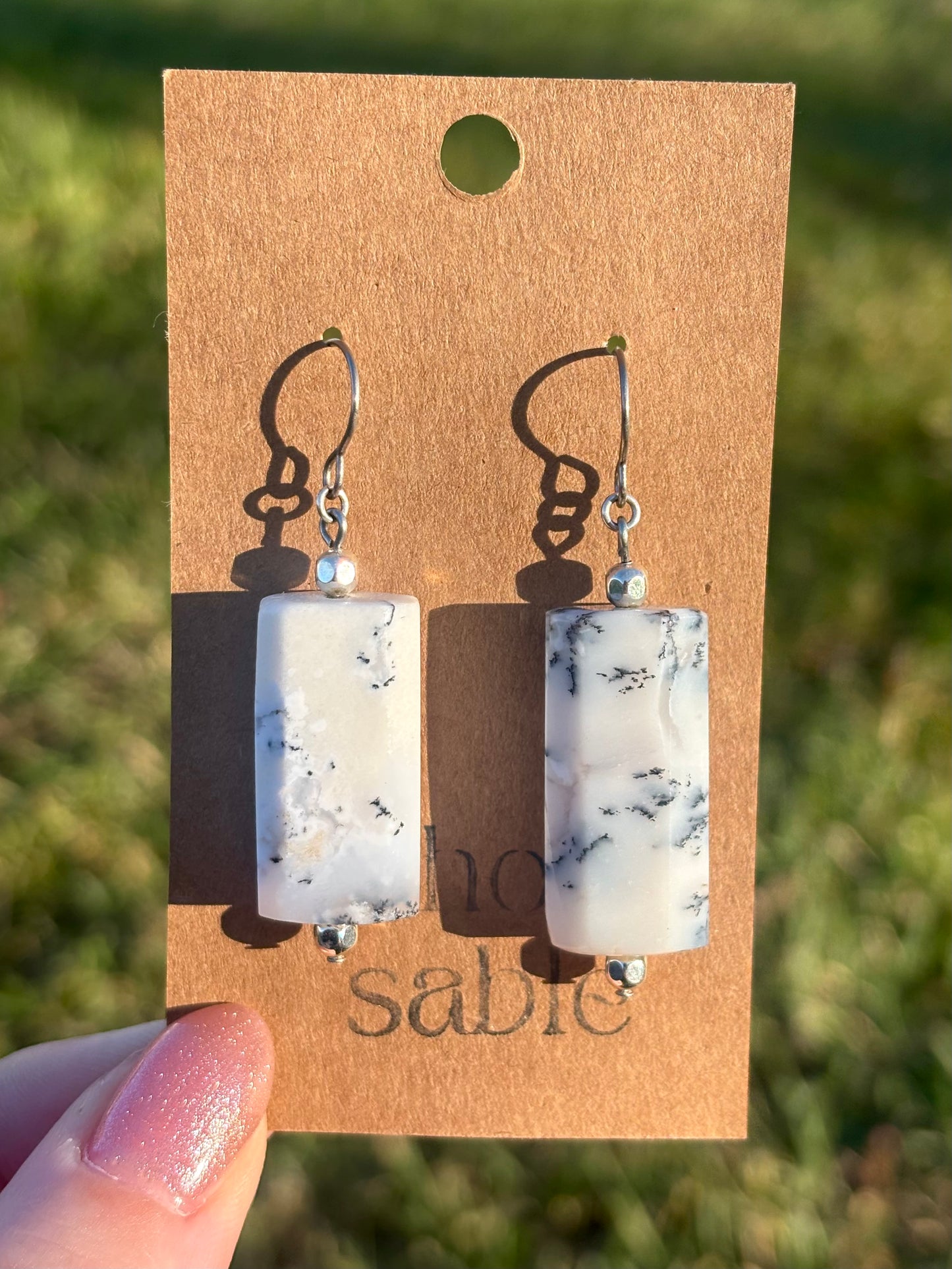 Dendritic Opal Earrings