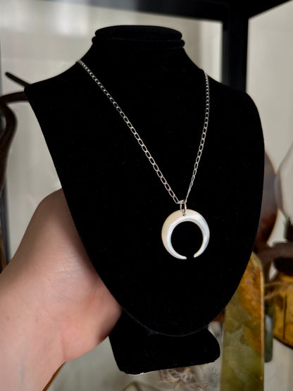 Mother of Pearl Crescent Necklace