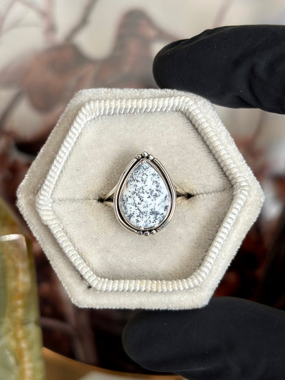 Dendritic Agate Ring - Size 5