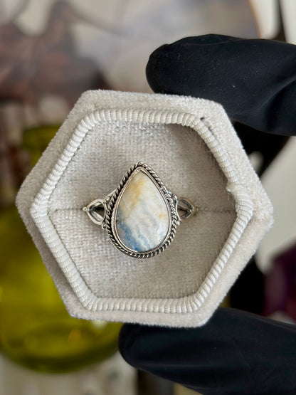 Blue Scheelite Ring - Size 9