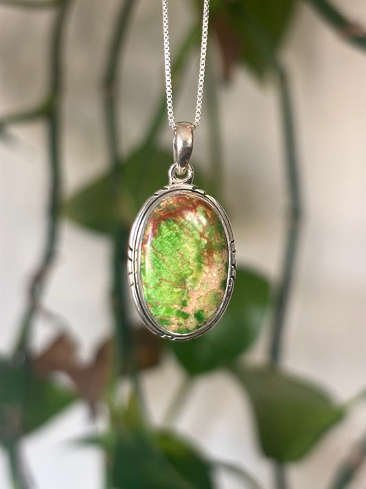 Green Sea Sediment Necklace