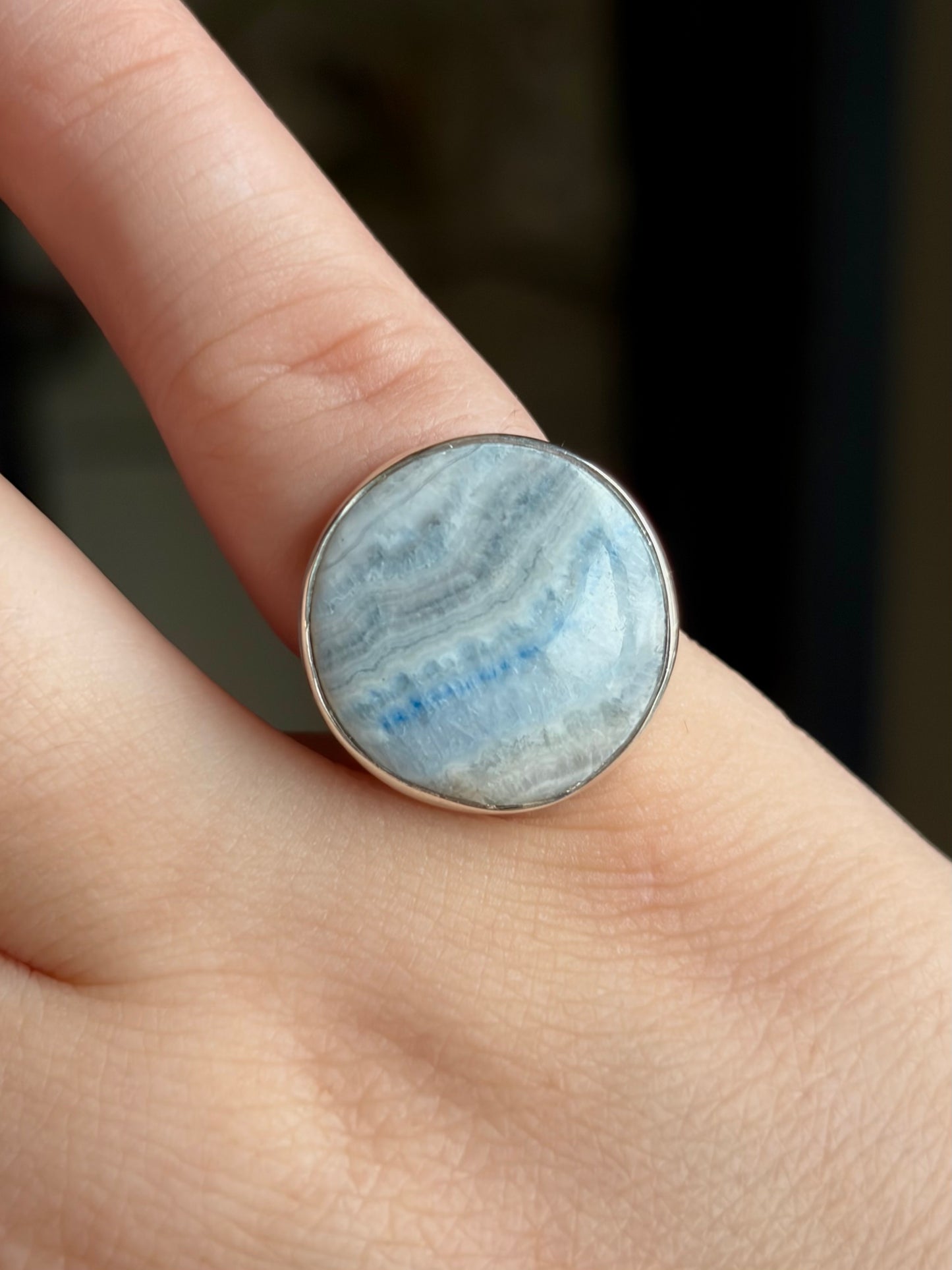 Blue Scheelite Ring - Size 5