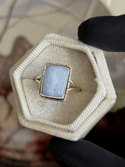 Blue Lace Agate Ring - Size 10