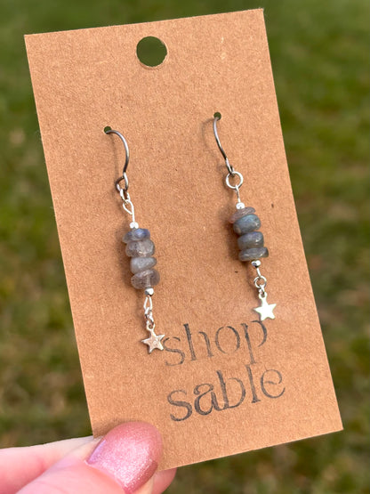 Shooting Star Labradorite Earrings