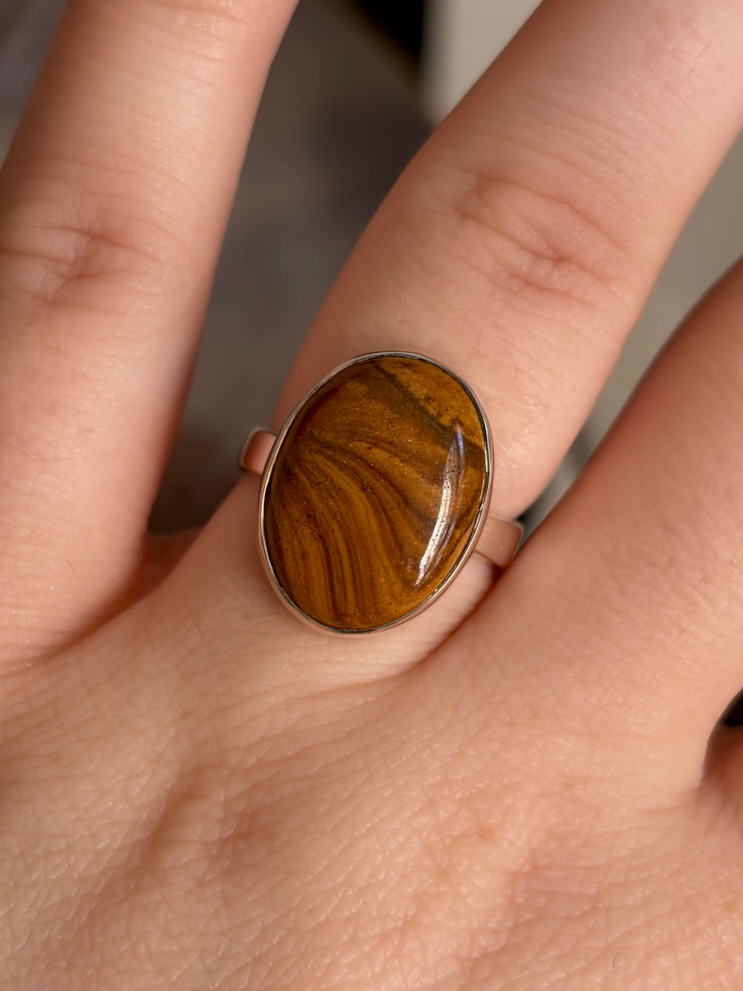 Picture Jasper Ring - Size 7