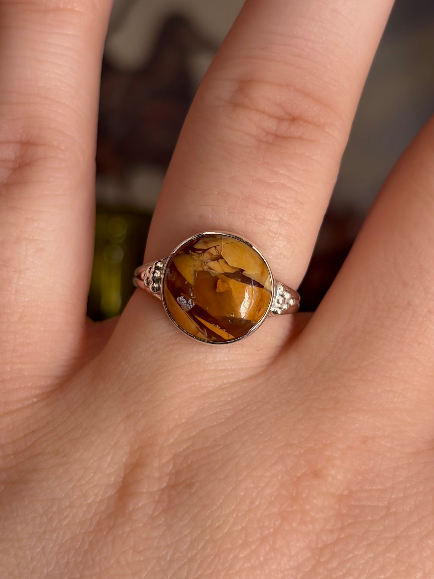 Brecciated Mookaite Ring - Size 7