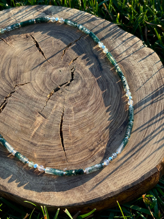 Treeline Moss Agate Necklace