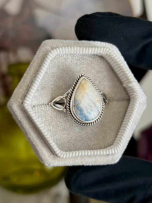 Blue Scheelite Ring - Size 9