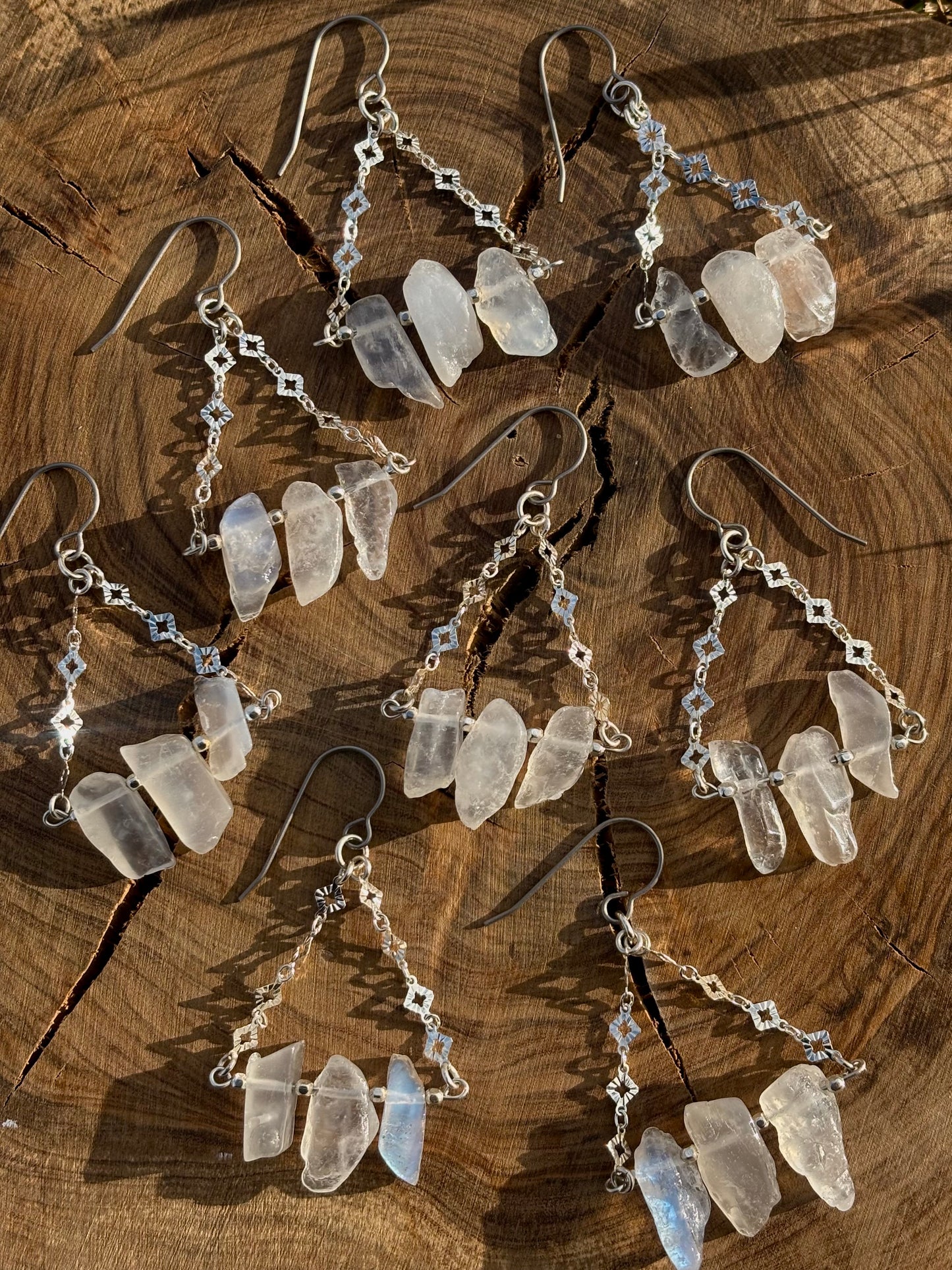 Spell Moonstone Chandelier Earrings