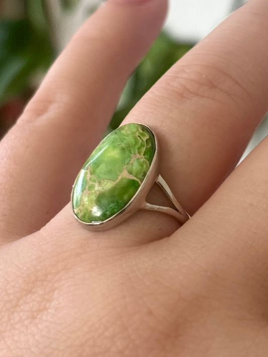 Green Sea Sediment Ring - Size 6