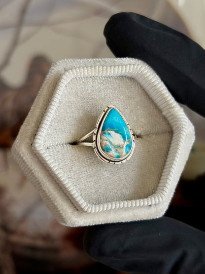 Blue Sea Sediment Ring - Size 5