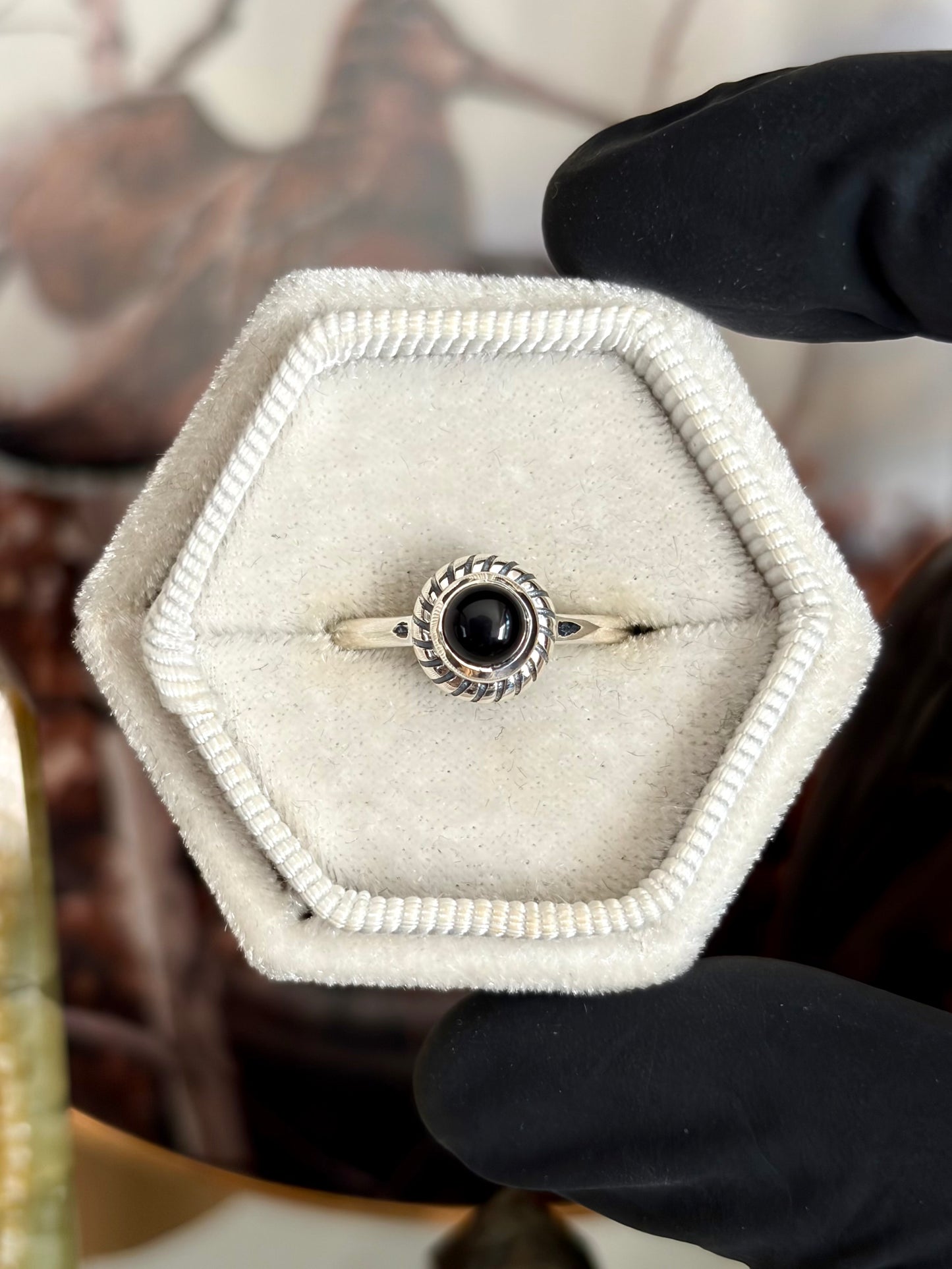 Black Onyx Ring - Size 6