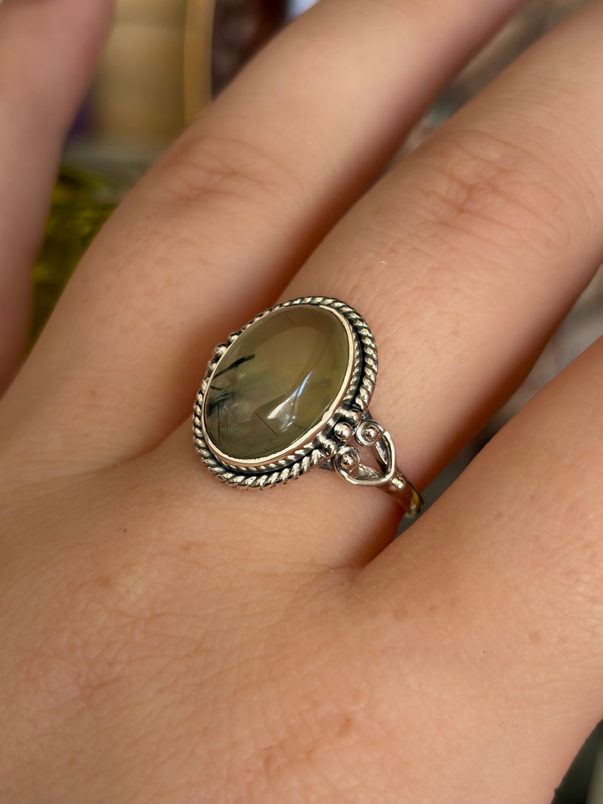 Prehnite Ring - Size 8