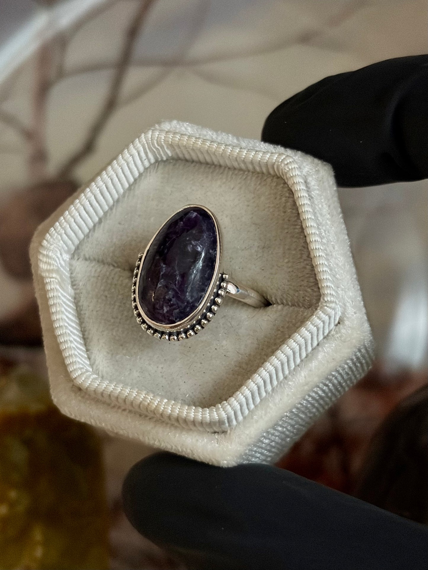 Lepidolite Ring - Size 7