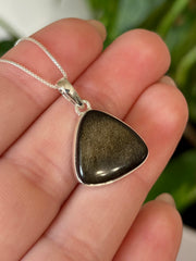 Golden Sheen Obsidian Necklace