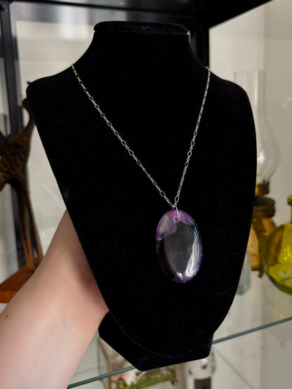 Purple Agate Necklace
