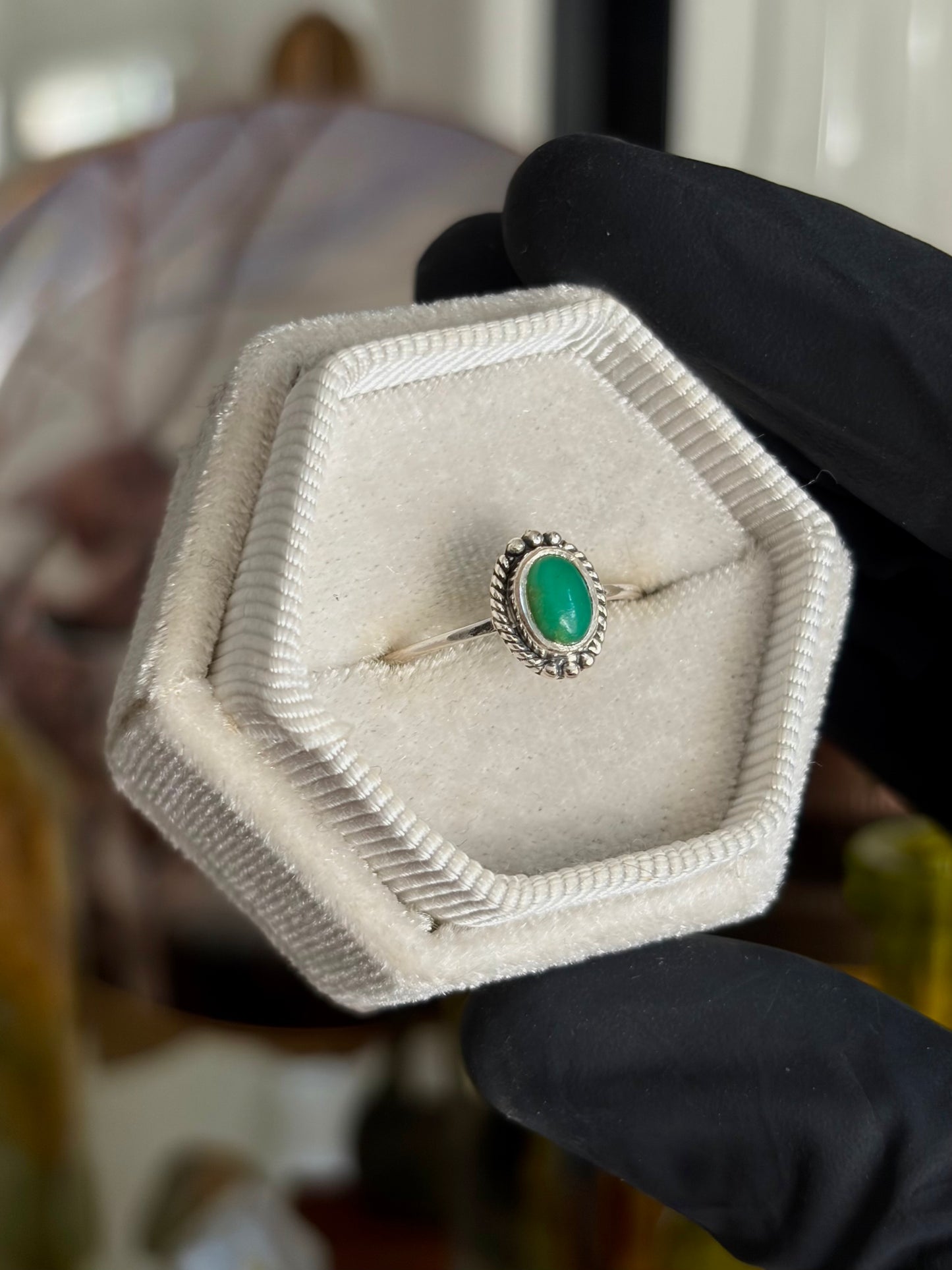 Chrysoprase Ring - Size 7