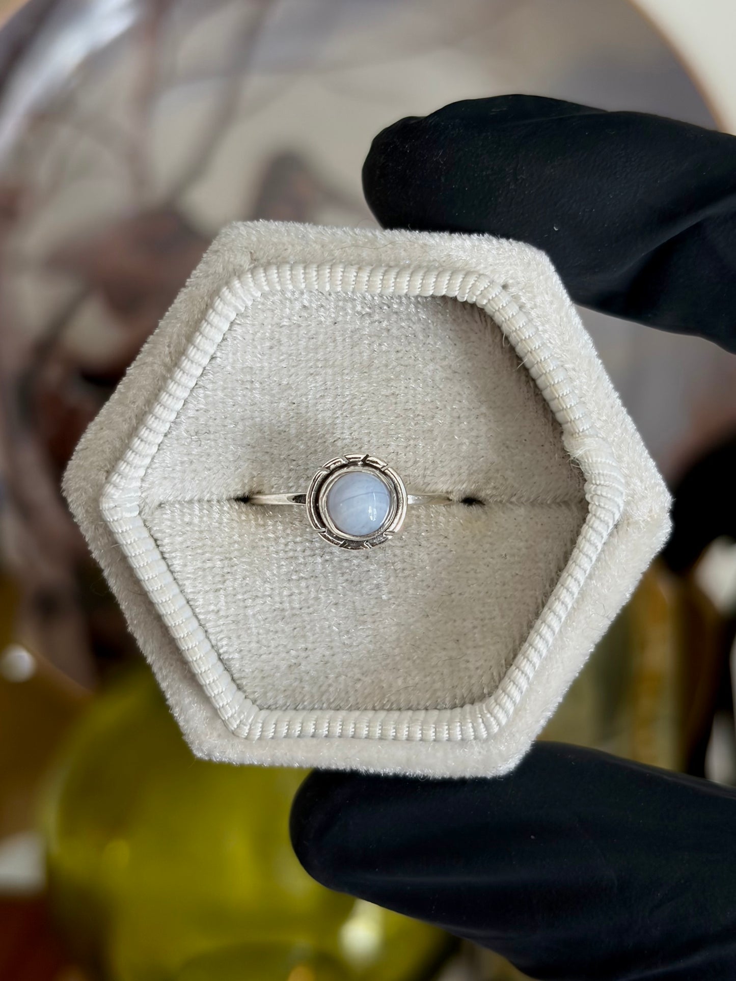 Blue Lace Agate Ring - Size 5