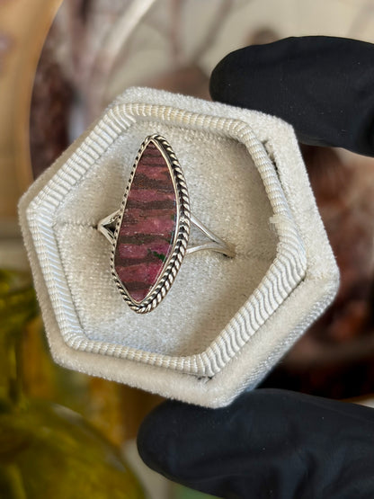 Cobalt Calcite Ring - Size 10