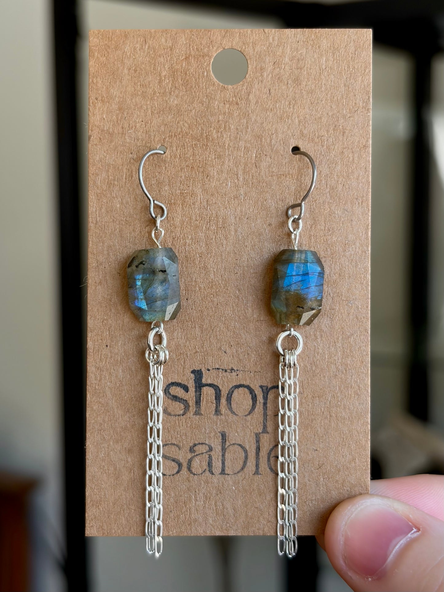 Veil Labradorite Earrings