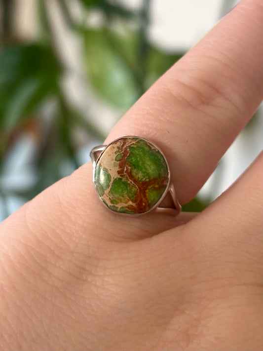 Green Sea Sediment Ring - Size 5