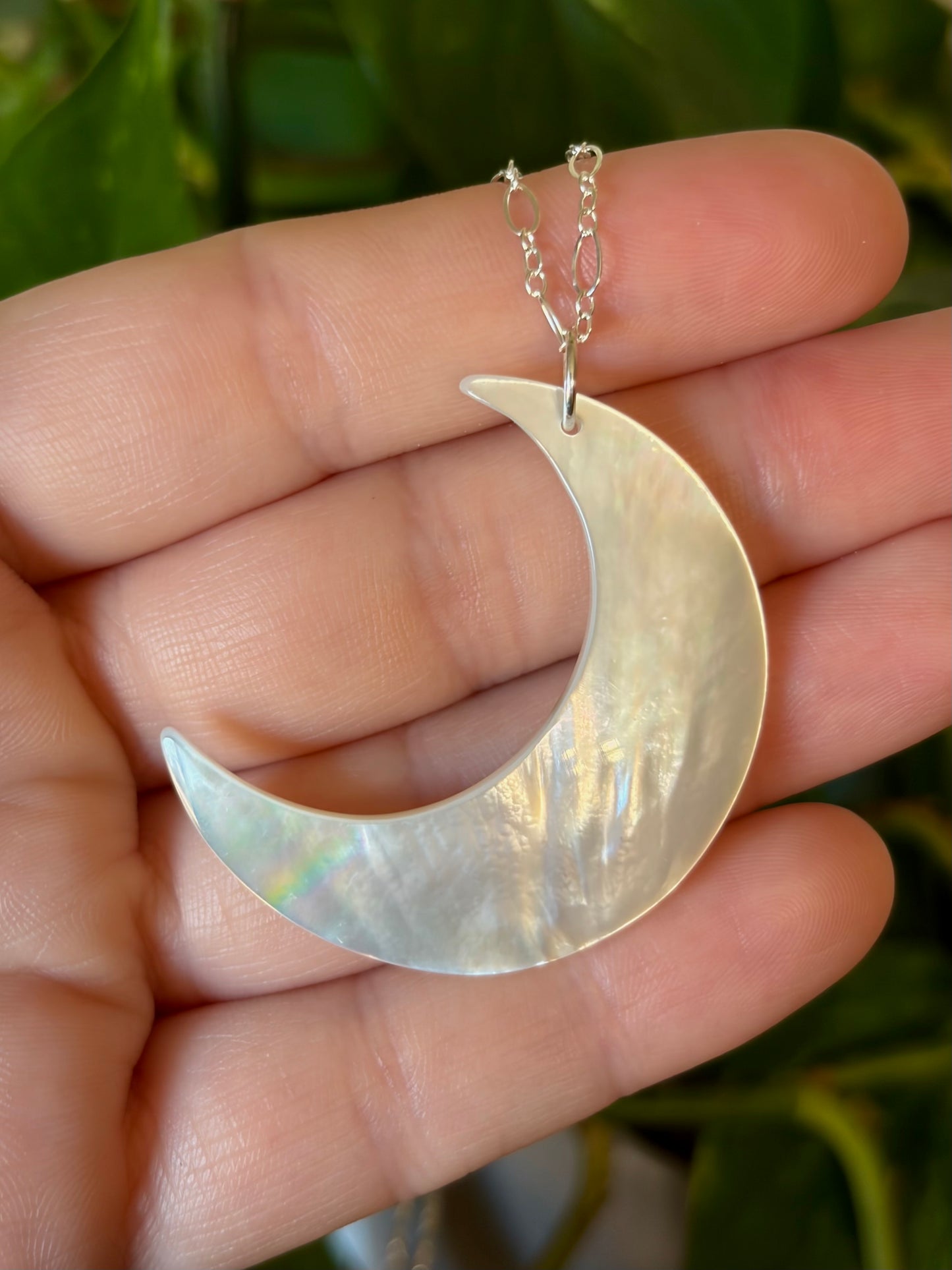 Mother of Pearl Crescent Necklace