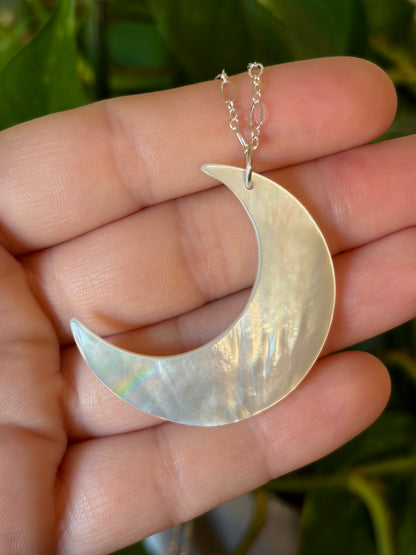 Mother of Pearl Crescent Necklace