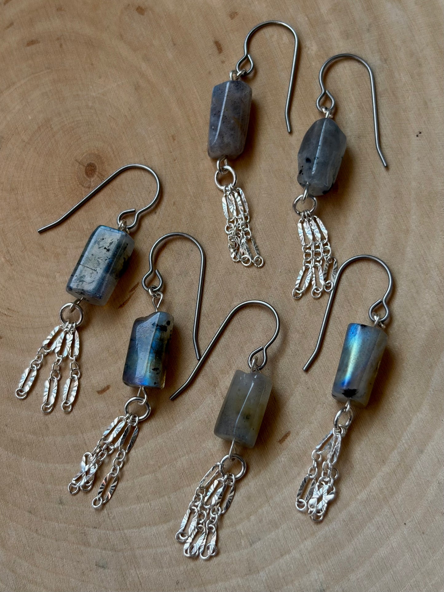 Ripple Labradorite Earrings
