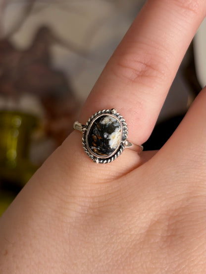Stabilized White Buffalo Turquoise Ring - Size 5
