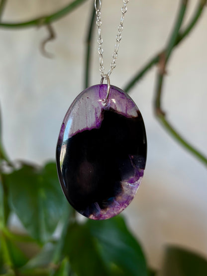 Purple Agate Necklace