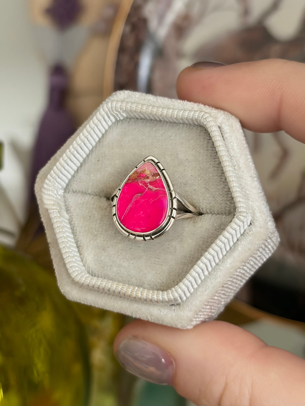 Pink Sea Sediment Ring - Size 7